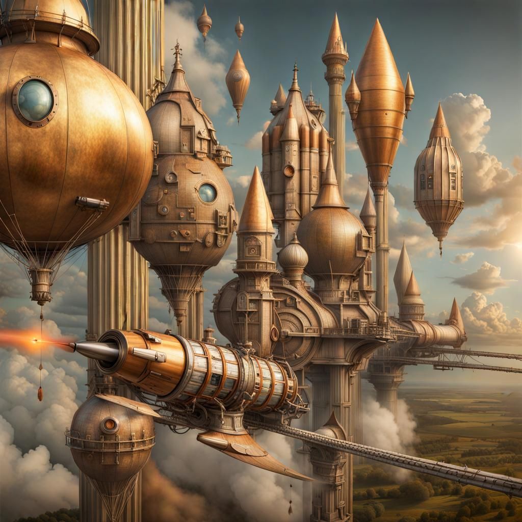 Racing Rockets Soar in Surreal Biological Art