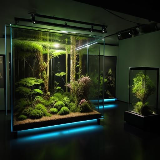 Amazon Rainforest Moss in Postmodern Gallery