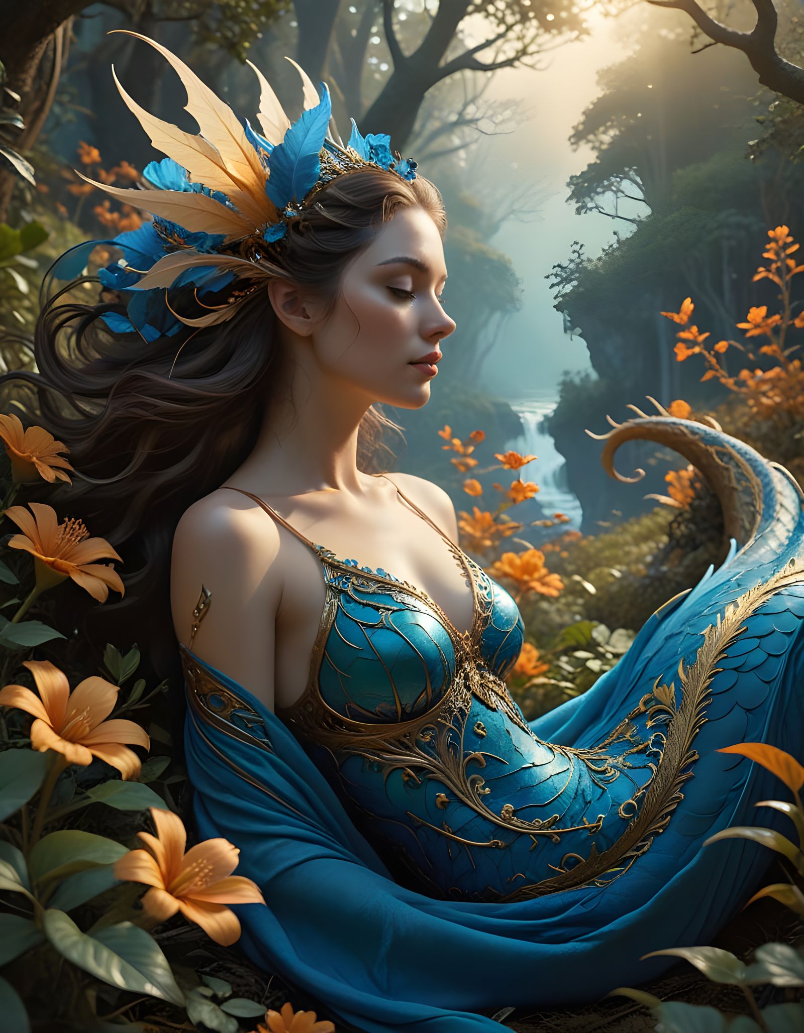 Dreamer in a Leafy, Earthy Dragon Sanctuary