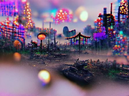 Post-Apocalyptic Wonderland in Japanese Art Style