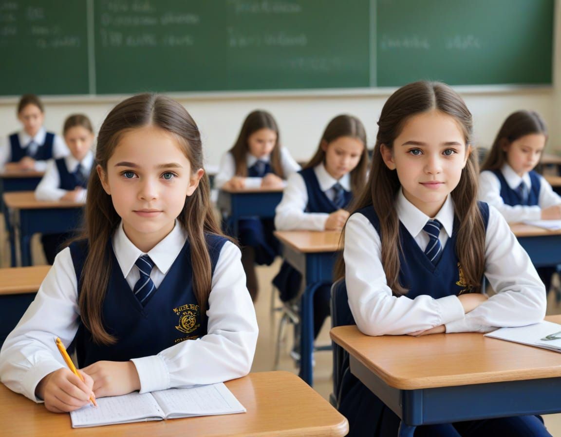 Identical Twins at School