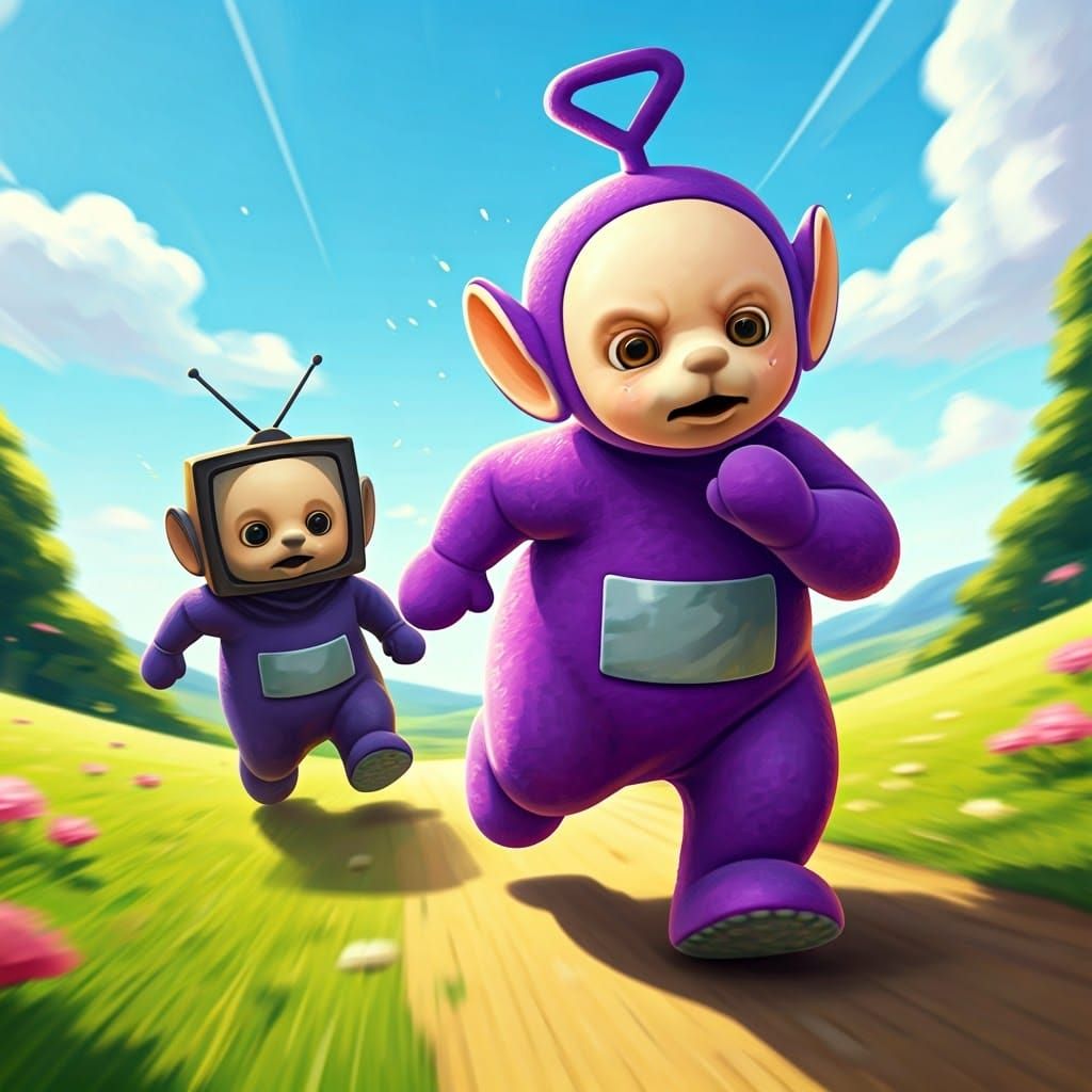 Vibrant Chaser in a Colorful World