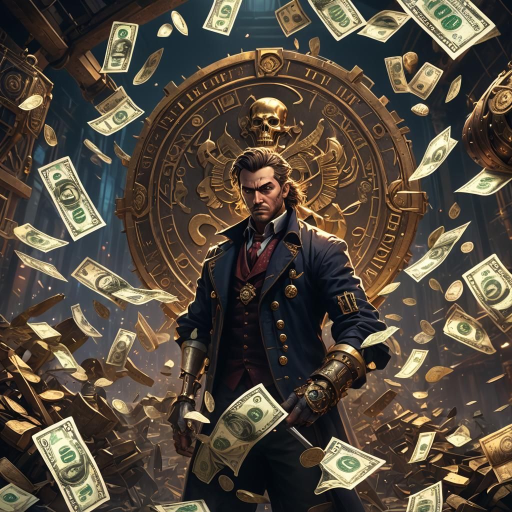 Menacing Logo Champion with Steampunk Style