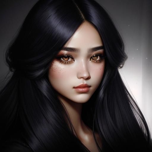 Mysterious Woman in Chiaroscuro Portrait Illustration