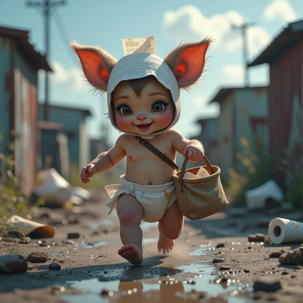 Whimsical Junkyard Creature: Zurillo the Messenger