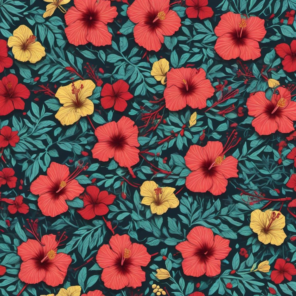 Kilimanjaro Over Hurricane Woodsmoke in Neon Glow