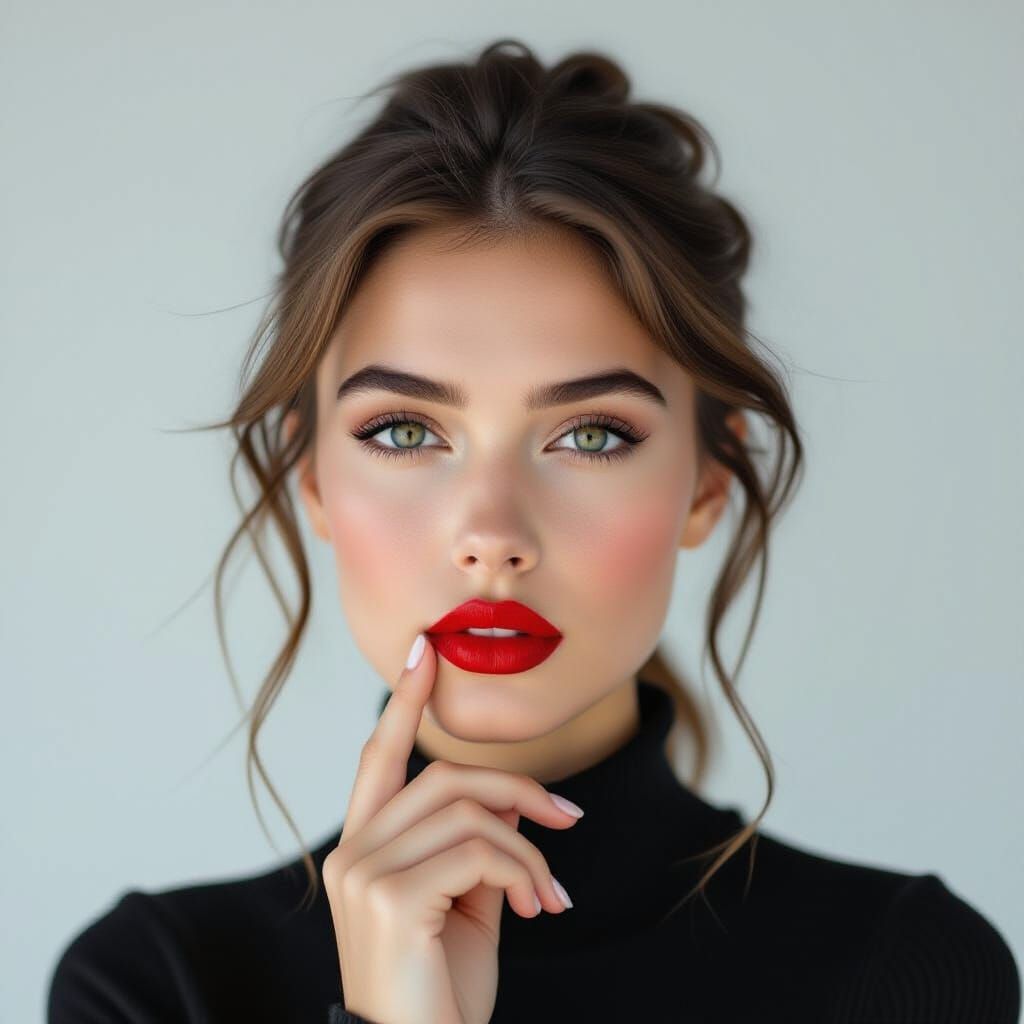 Dramatic Portrait of Woman in Shadow, Film Noir Style