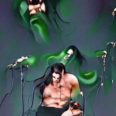 Demonic Peter Steele: A Striking AI Interpretation
