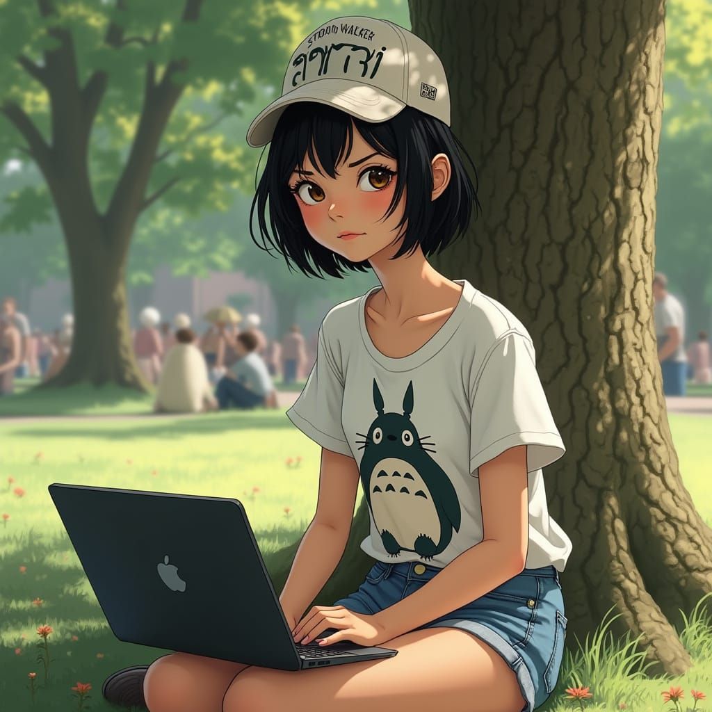 Hyper-Realistic Portrait of a Young Half-Asian Girl in Bosto...