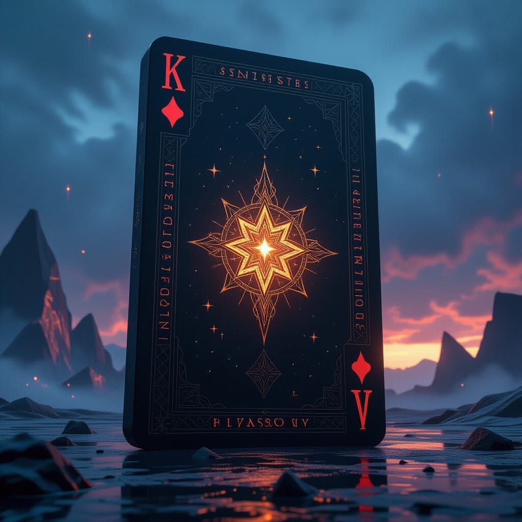 King of Shadows Card in Stormy Twilight