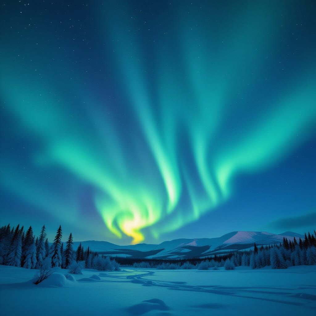 Trailing Aurora Rays