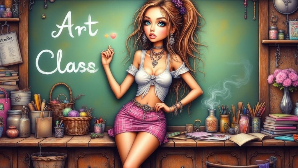 <lora:Hand Drawn Bohemian:1.0> <lora:Whimsical:1.0> A Vibran...