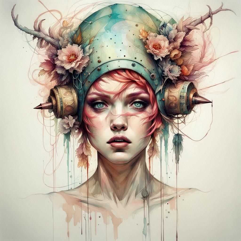 Extravagant Headgear: Surreal Digital Art