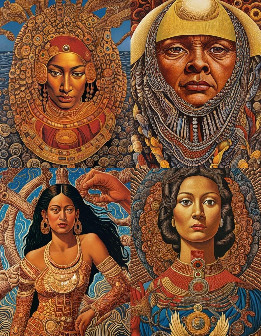 Psychedelic Portrait in a Surreal Style