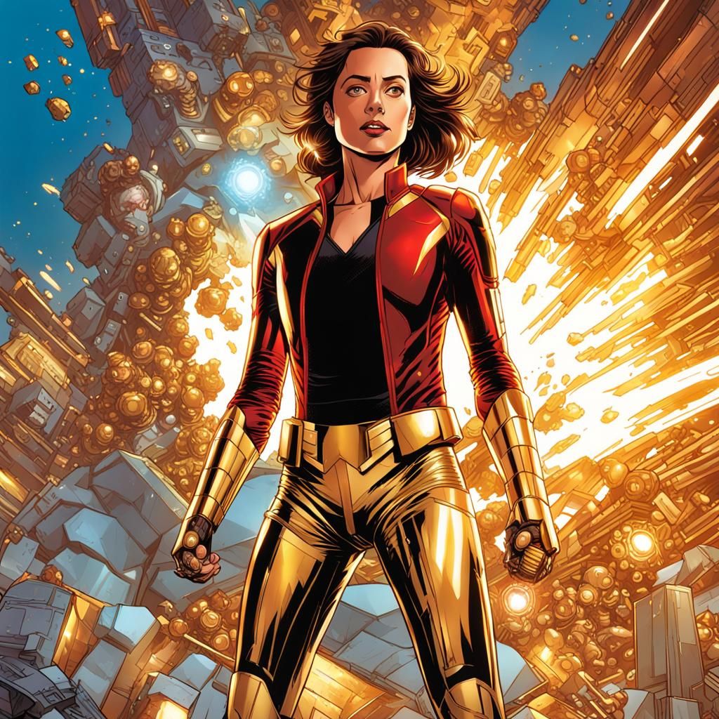 Heroic Comic Art of Tony Stark's Daughter