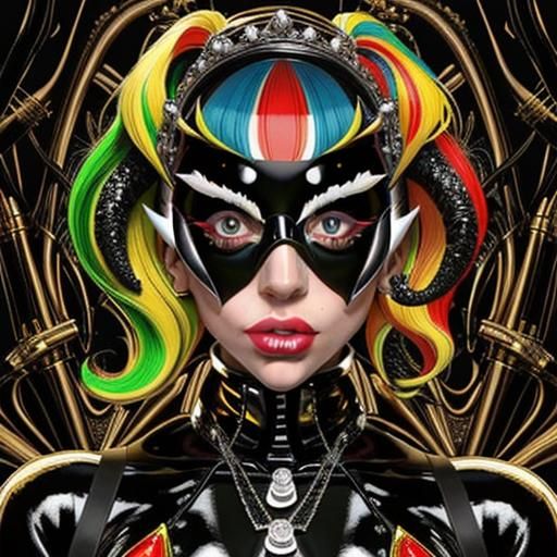 Vibrant Portrait of Lady Gaga