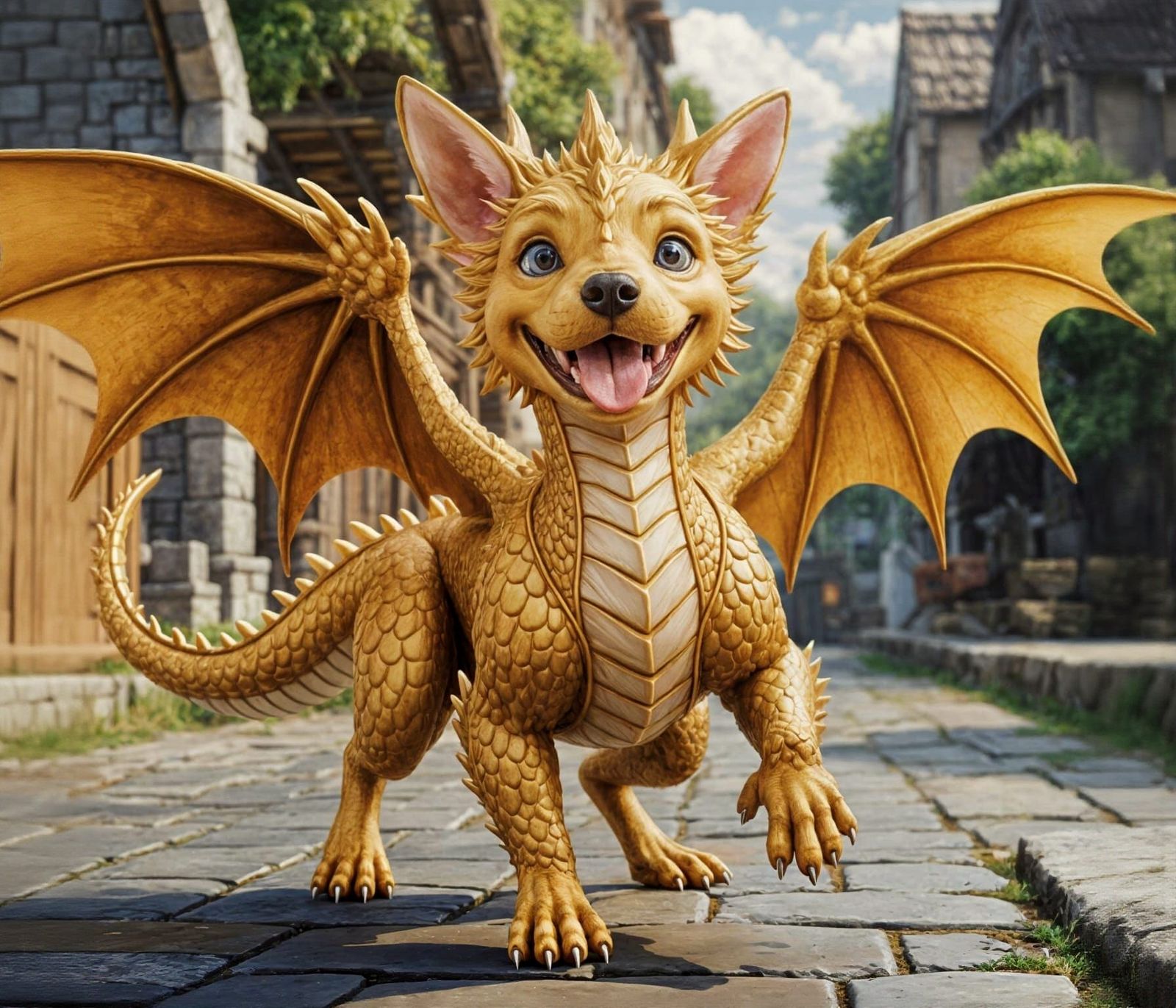Golden Puppy Dragon