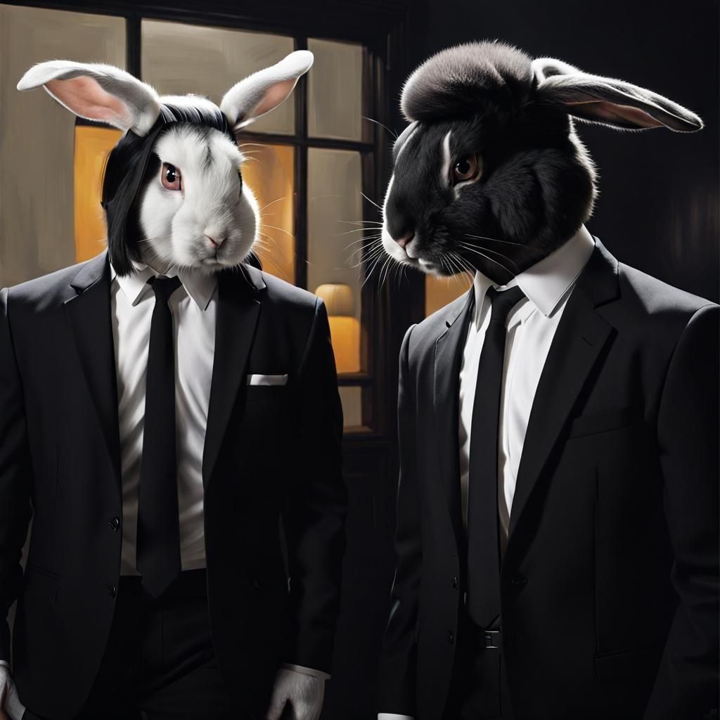 The path of the righteous bunny is beset on all sides by the...