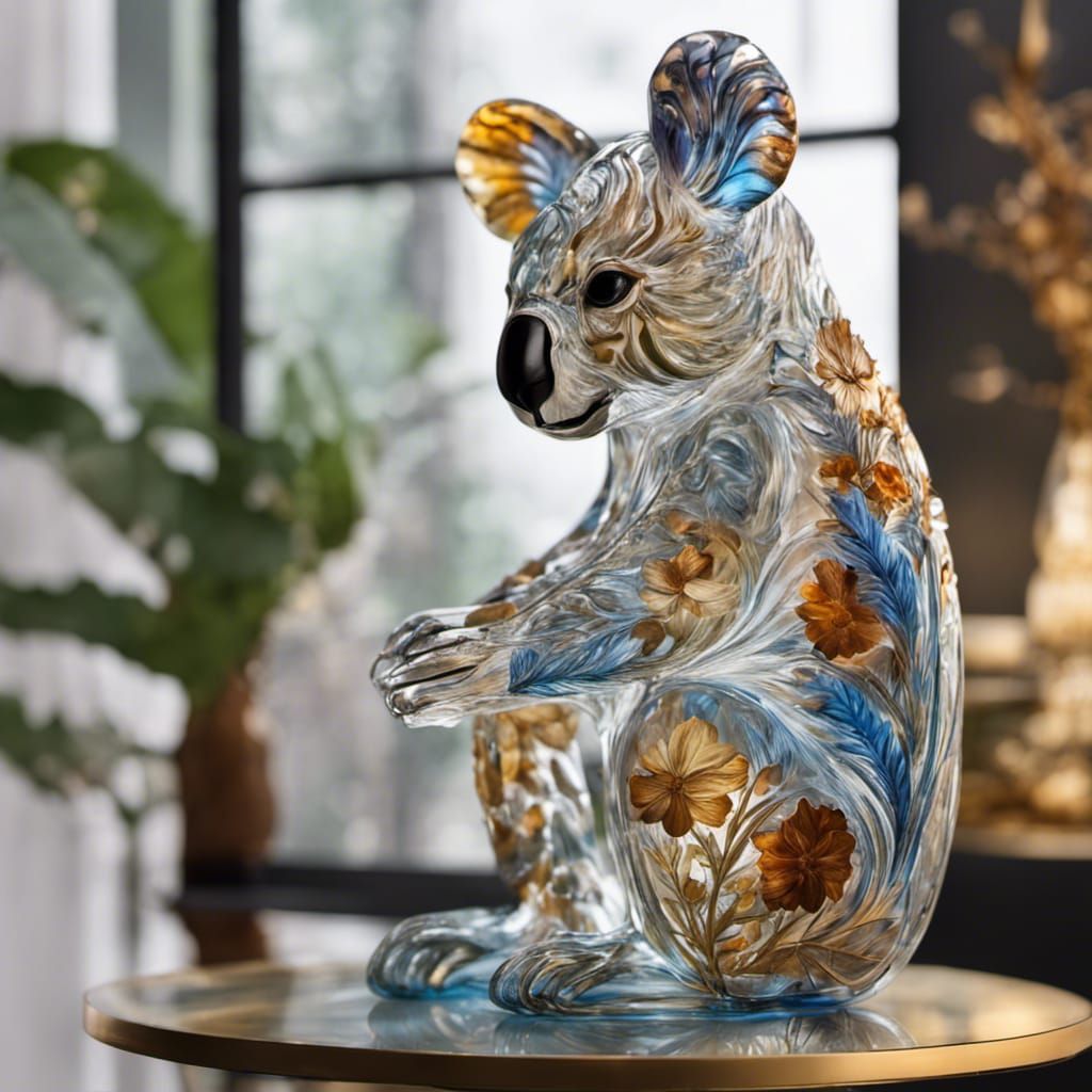 Blown Glass Koala Bear