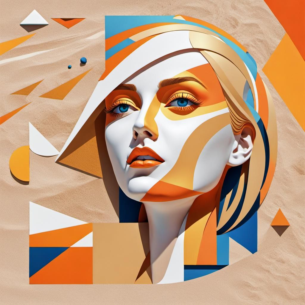 Portrait Art Neo-Cubism   /3