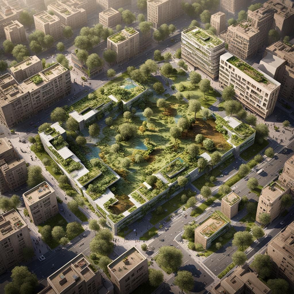 Post-Apocalyptic City Ruins in Detailed Matte Painting