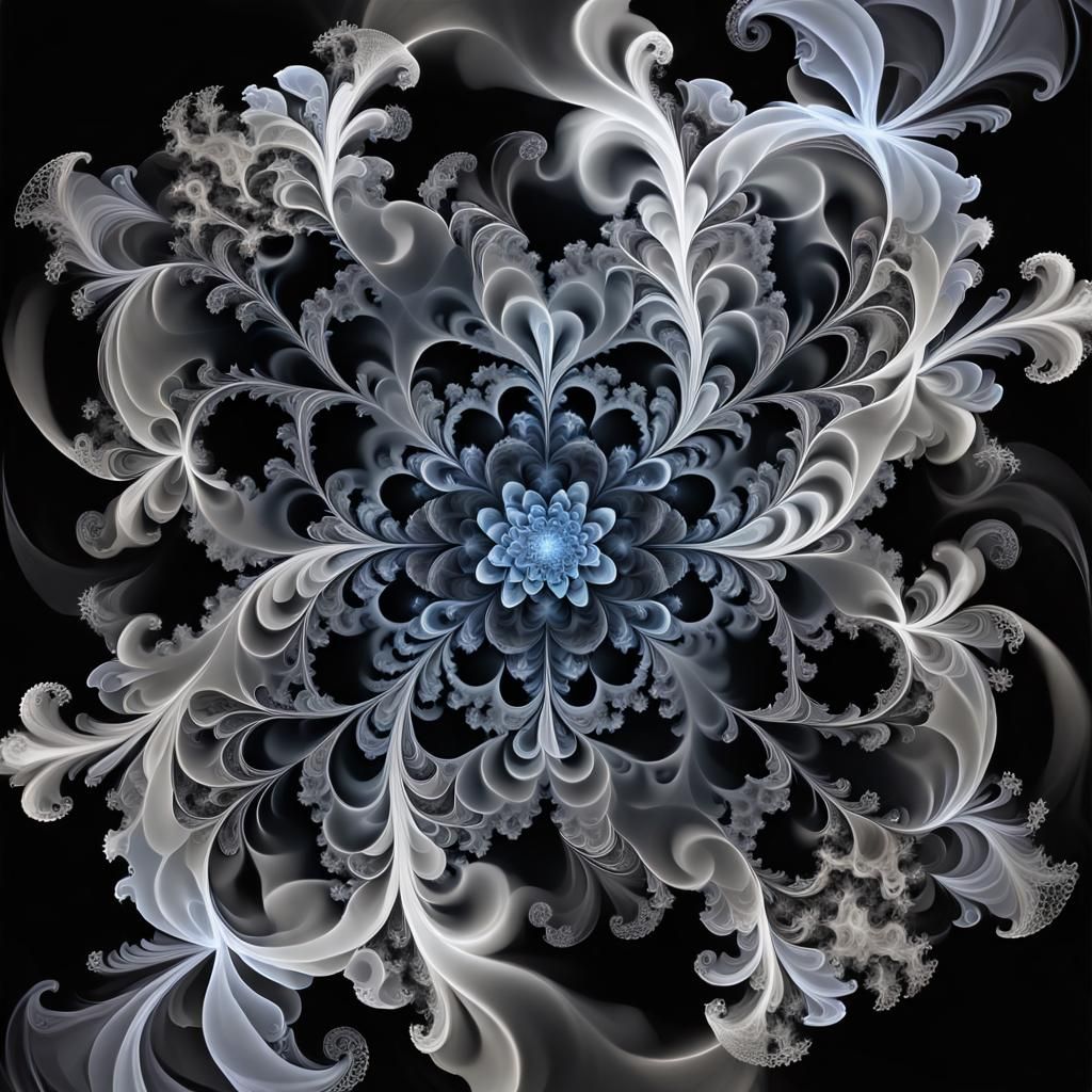Fractal Soul in Smoke: 8k Resolution Photography
