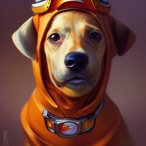 Dachshund in Hot Dog Costume: Hyperrealistic Portrait