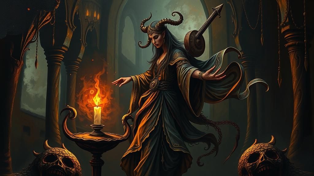 Mystical Djinn in Surreal Arabian Dreamscape