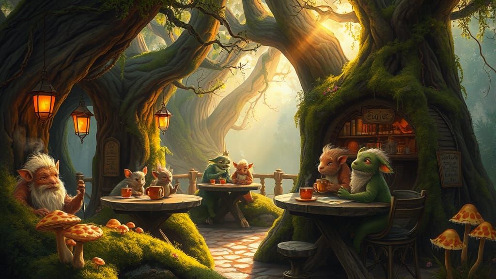 Enchanting Woodland Cafe Run By Whimsical Creatures