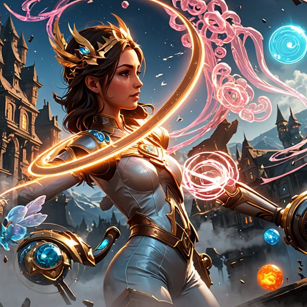 Whimsical Chibi Character in Vibrant Digital Art Style