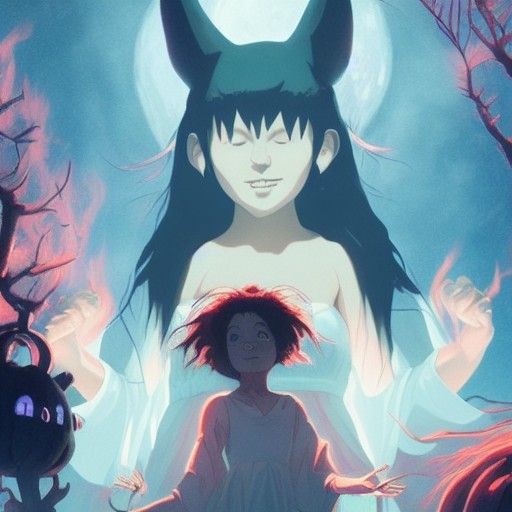 Witches Dance with Halloween Monster, Anime Key Visual