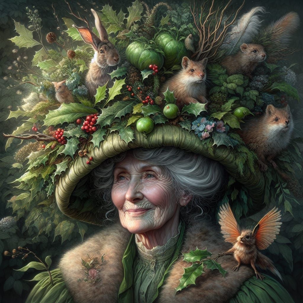 Gentle Garden Haven in Watercolour Style