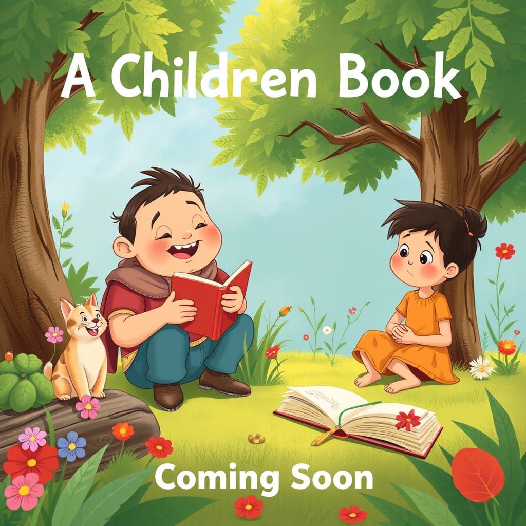 Colorful Children's Book Illustration in Whimsical Style