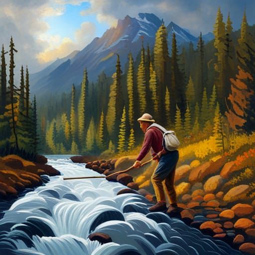 Prospecting a Mountain Stream