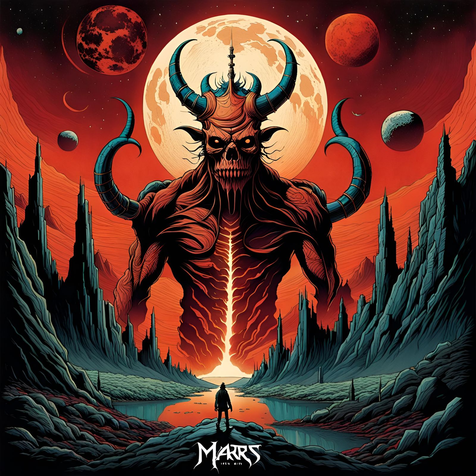 Grotesque Album Cover Inspired by Nightmarish Art