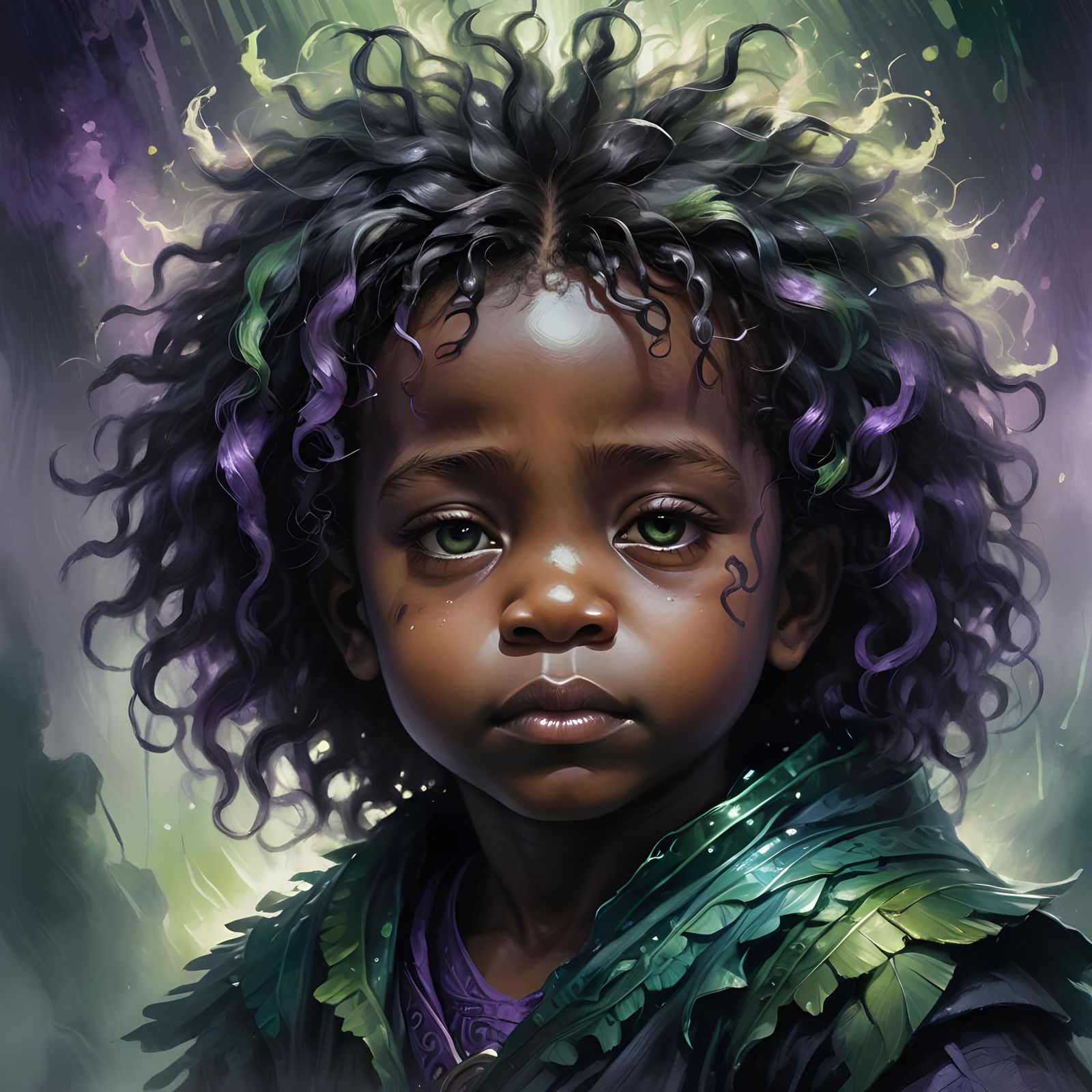 Serene Newborn Baby in Detailed Fantasy Art