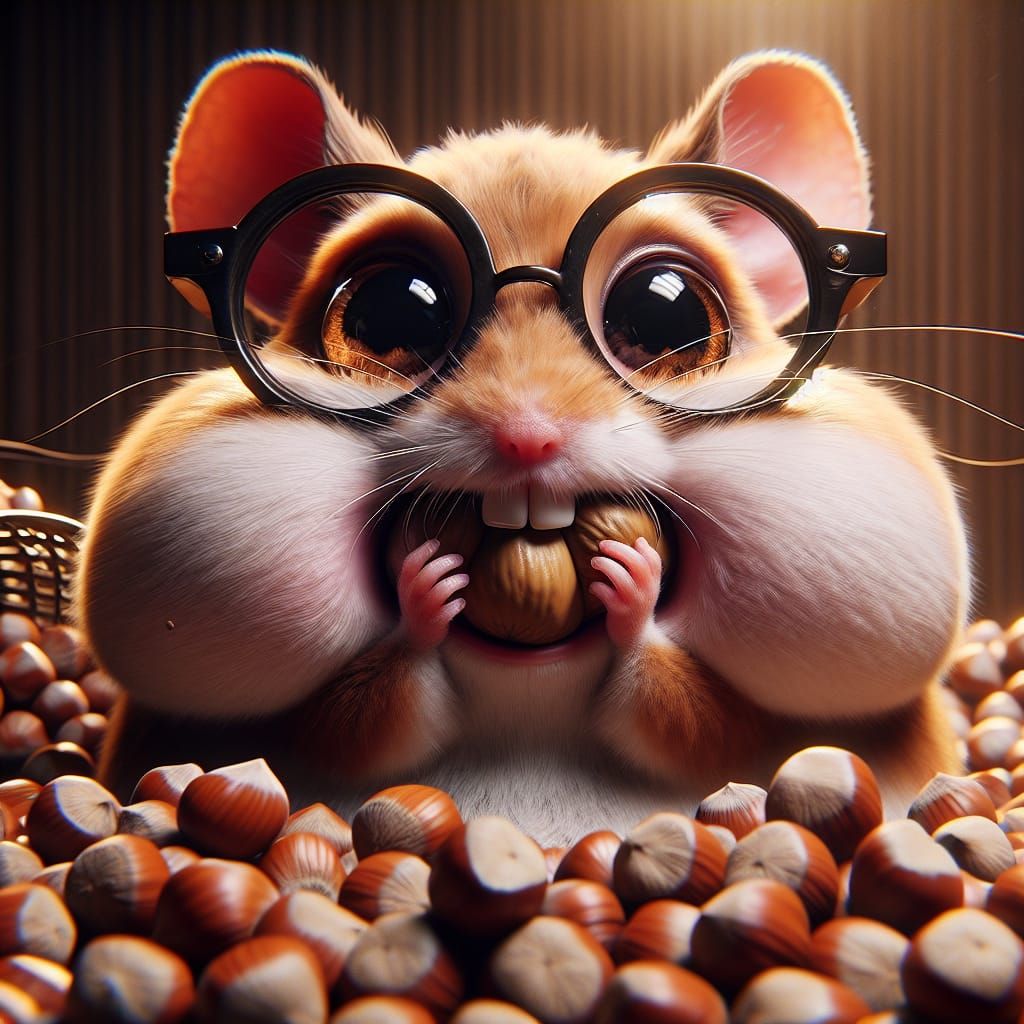 unrealistic hamster, cute, adorable, fluffy hamster, next to...