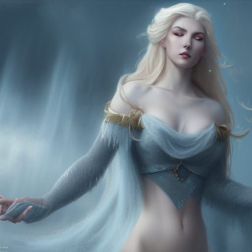 Sensuous Valkyrie Princess in Dark Fantasy Style