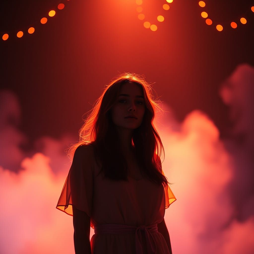 Dreamy Ethereal Scene with Vibrant Lighting