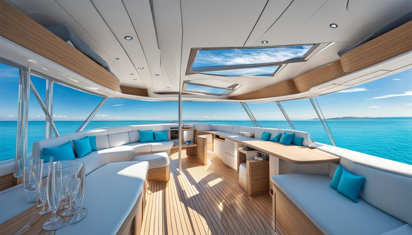 Catamaran Open-Air Interior on a Sunny Day