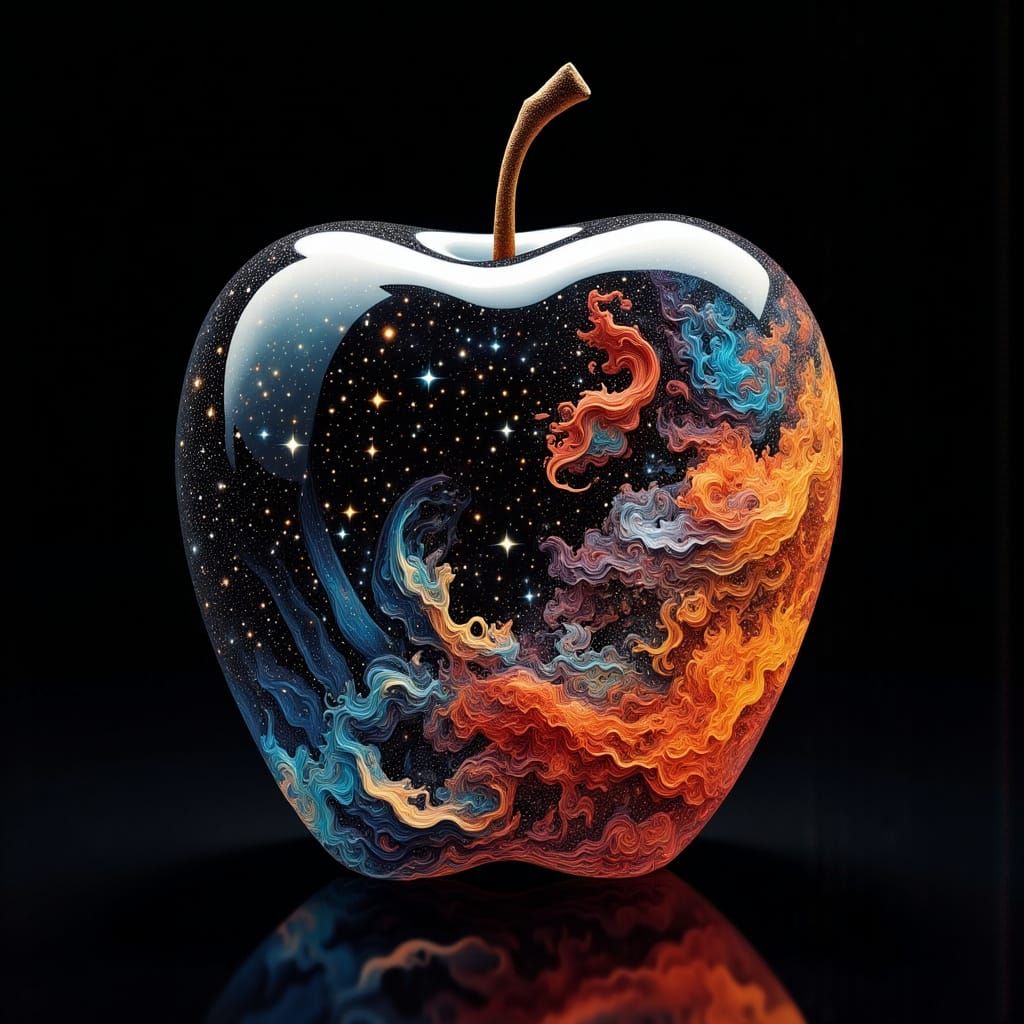 Vibrant Surrealism: Swirling Colors and Geometric Shapes in ...