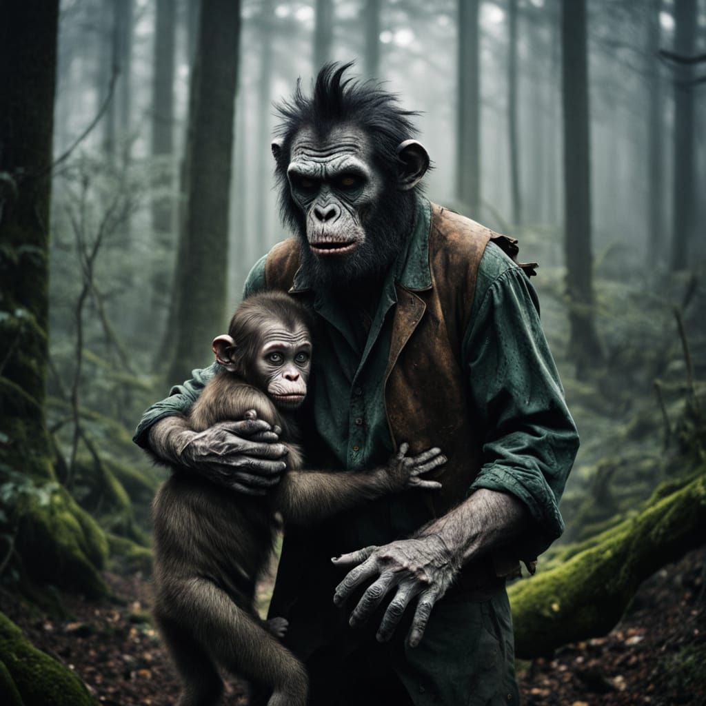 Dark Forest Terror: Zombie Monkey Monster Clown Captures Tod...