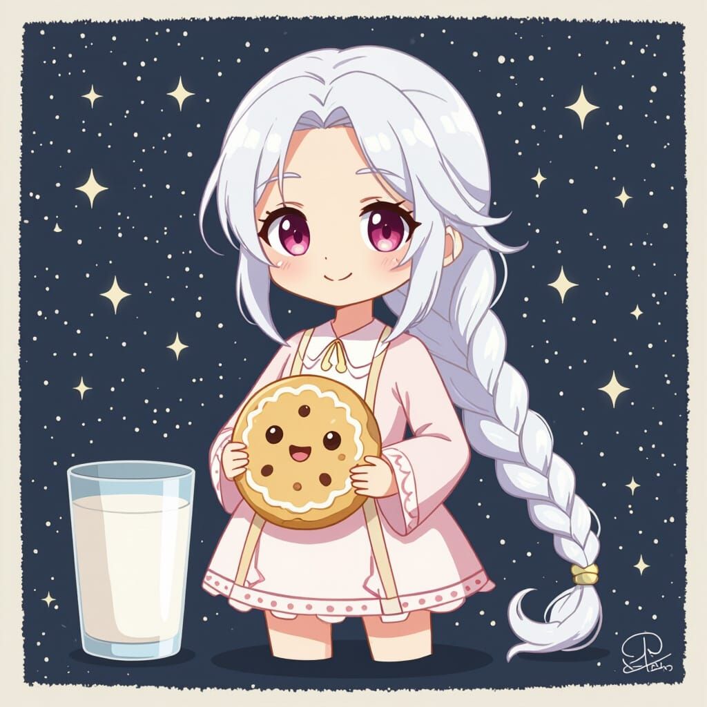 Cookie Run: White Lily Cookie as Human