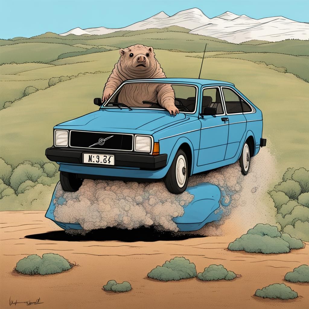 Tardigrade Driving a Volvo 340