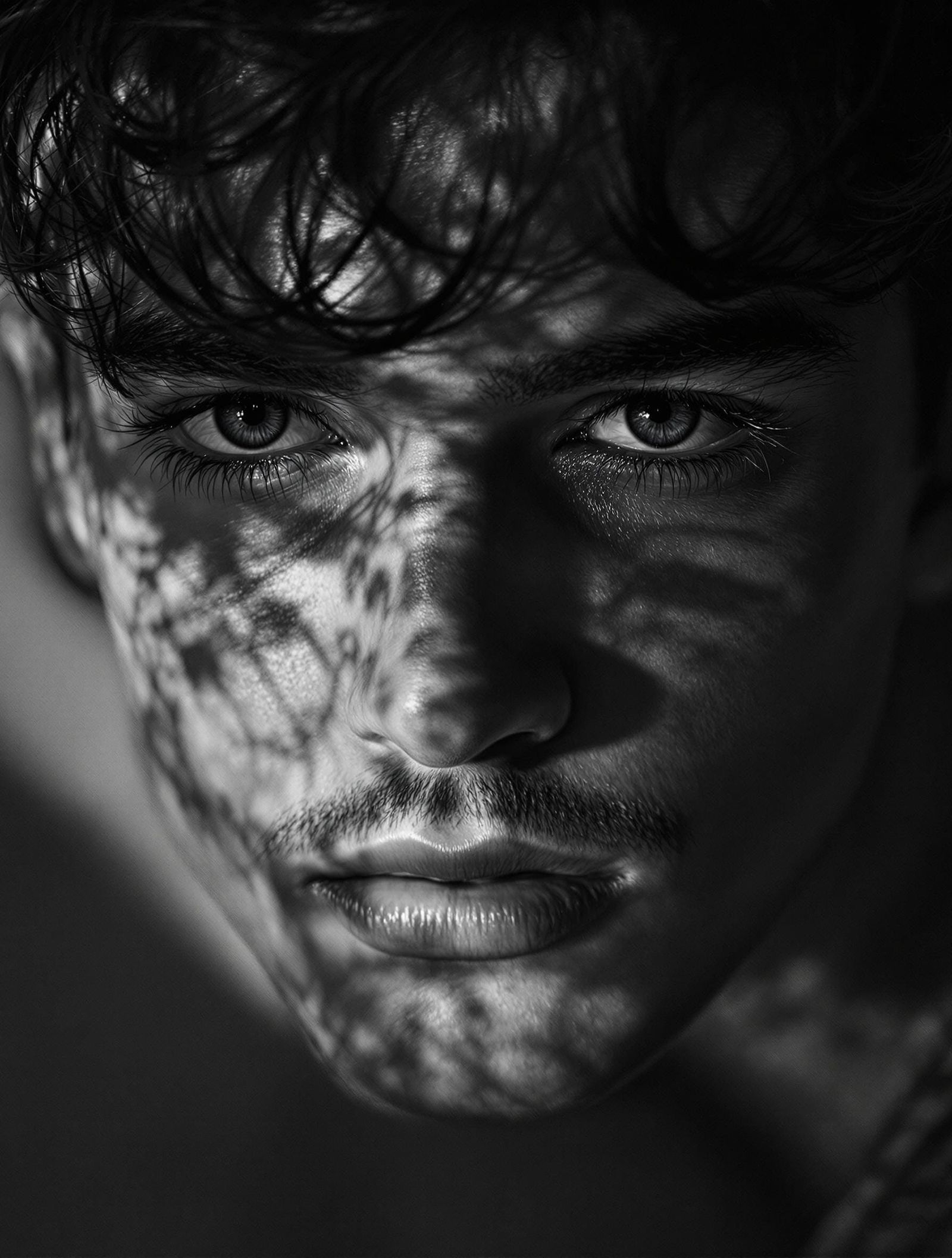 Timeless Urban Portrait in Elegant Black and White