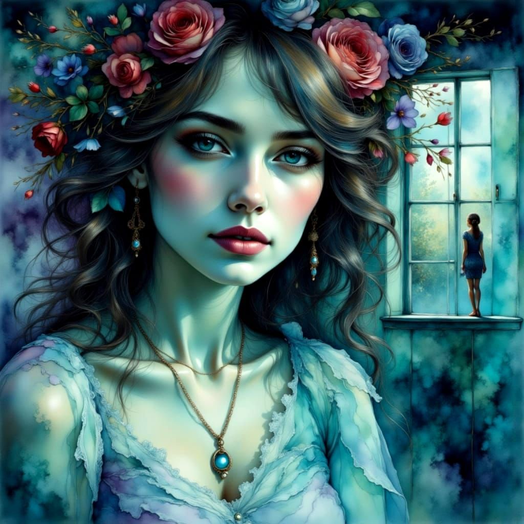 Ballerina Dancing in the Sand: Impasto Oil Painting