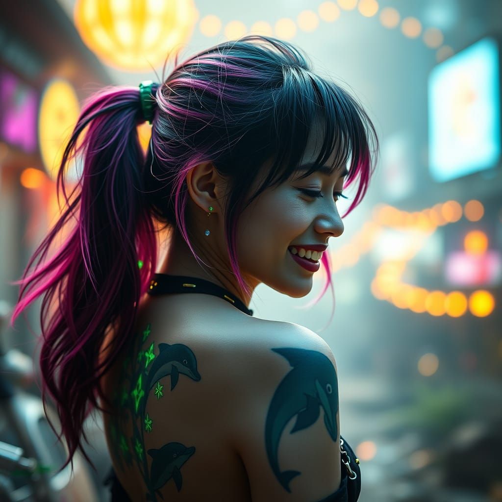 Cyberpunk Goddess of Transformation