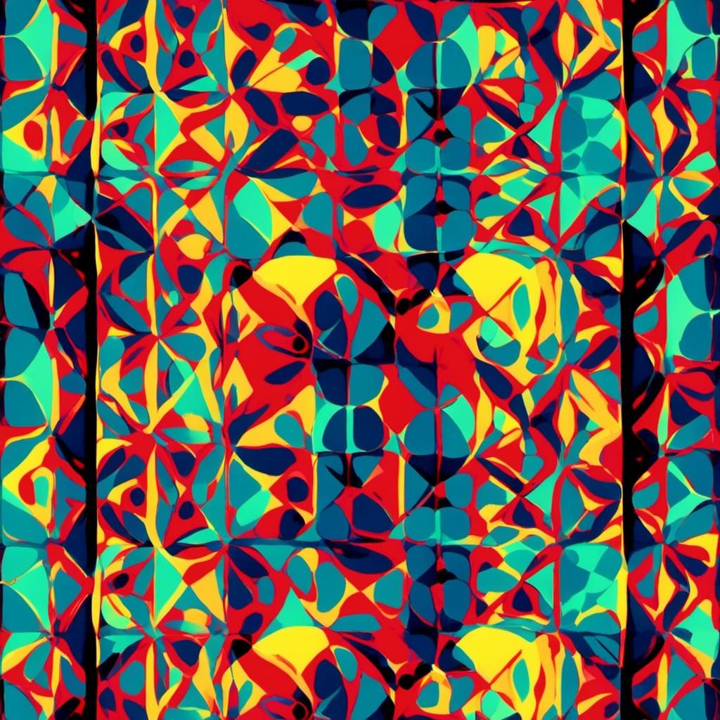 Wednesday Addams Pop Art Screen Print in Bauhaus Style