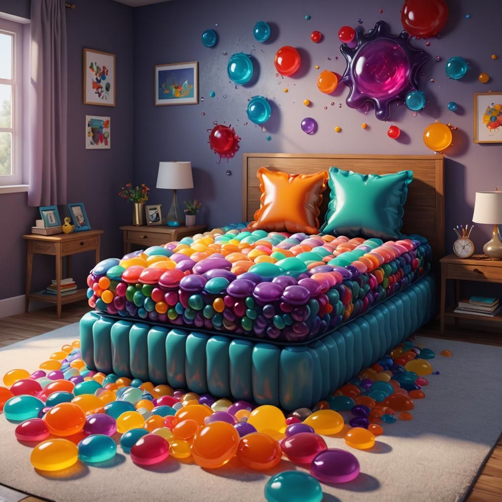 Colorful Jelly Mattress in Children's Bedroom