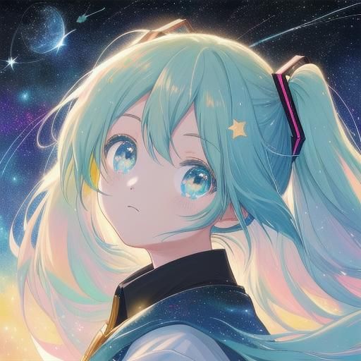 Galaxy Hatsune Miku in Space: Anime Concept Art